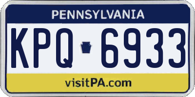 PA license plate KPQ6933