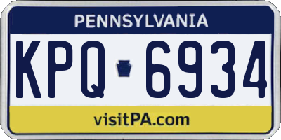 PA license plate KPQ6934