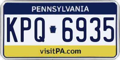 PA license plate KPQ6935