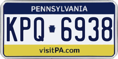 PA license plate KPQ6938