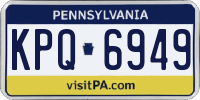 PA license plate KPQ6949