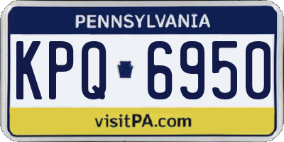 PA license plate KPQ6950