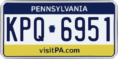 PA license plate KPQ6951