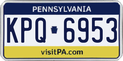 PA license plate KPQ6953
