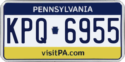 PA license plate KPQ6955