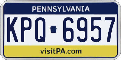 PA license plate KPQ6957