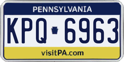 PA license plate KPQ6963