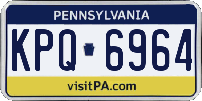 PA license plate KPQ6964