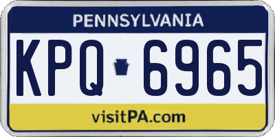 PA license plate KPQ6965