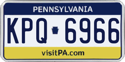 PA license plate KPQ6966