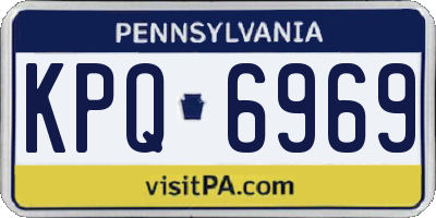 PA license plate KPQ6969