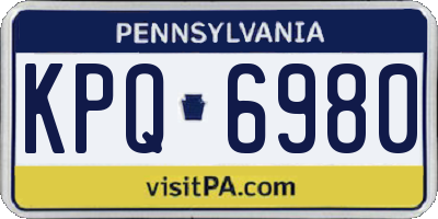 PA license plate KPQ6980