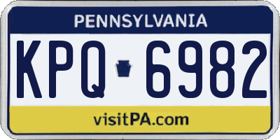 PA license plate KPQ6982