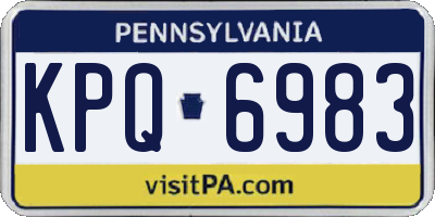 PA license plate KPQ6983