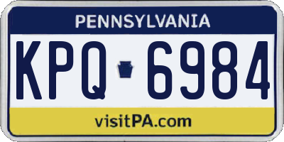 PA license plate KPQ6984