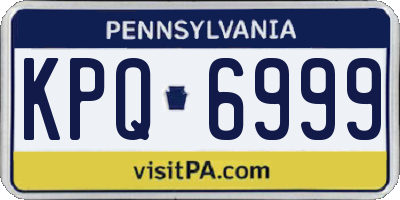PA license plate KPQ6999