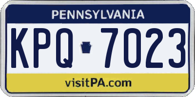 PA license plate KPQ7023