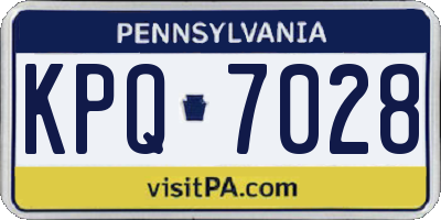 PA license plate KPQ7028