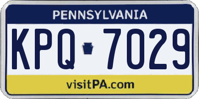 PA license plate KPQ7029