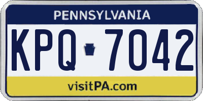 PA license plate KPQ7042