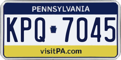 PA license plate KPQ7045
