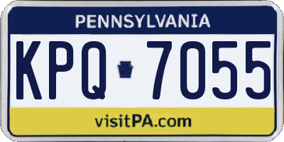 PA license plate KPQ7055