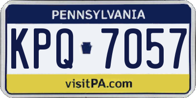 PA license plate KPQ7057