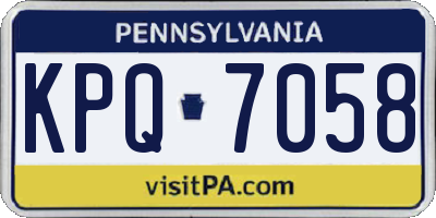 PA license plate KPQ7058