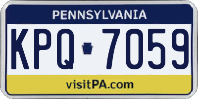 PA license plate KPQ7059