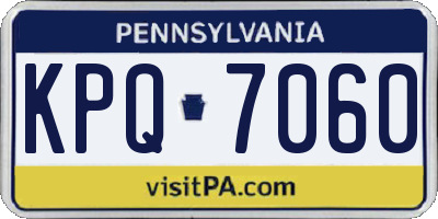 PA license plate KPQ7060