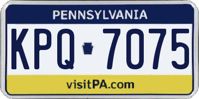 PA license plate KPQ7075