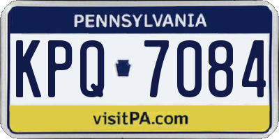 PA license plate KPQ7084