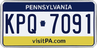 PA license plate KPQ7091