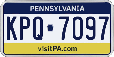 PA license plate KPQ7097