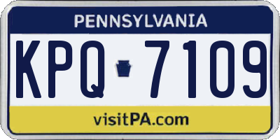 PA license plate KPQ7109