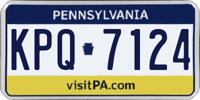 PA license plate KPQ7124