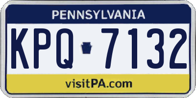 PA license plate KPQ7132