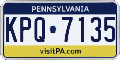 PA license plate KPQ7135