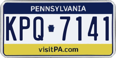 PA license plate KPQ7141