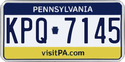 PA license plate KPQ7145