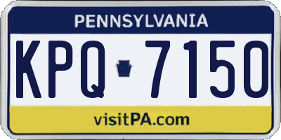 PA license plate KPQ7150