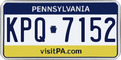 PA license plate KPQ7152