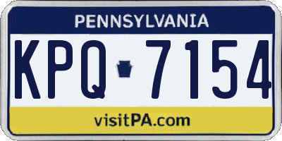 PA license plate KPQ7154