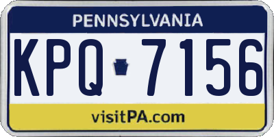 PA license plate KPQ7156