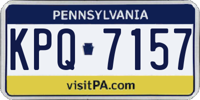 PA license plate KPQ7157