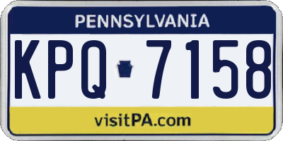 PA license plate KPQ7158