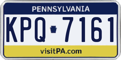 PA license plate KPQ7161
