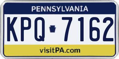 PA license plate KPQ7162