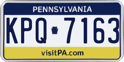 PA license plate KPQ7163