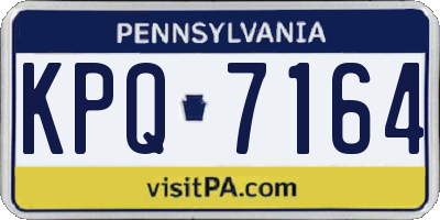 PA license plate KPQ7164